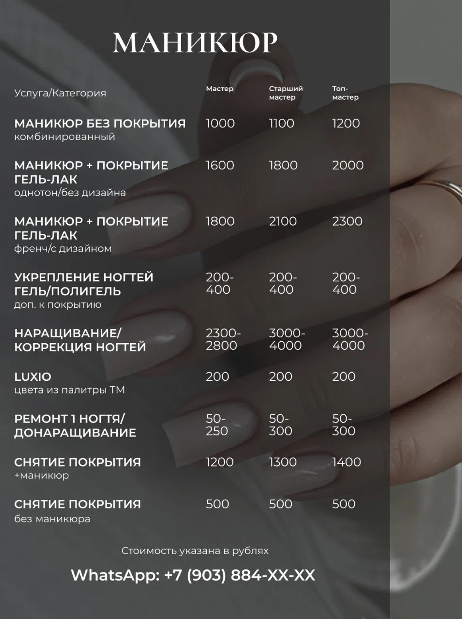 Дизайн прайс-листов